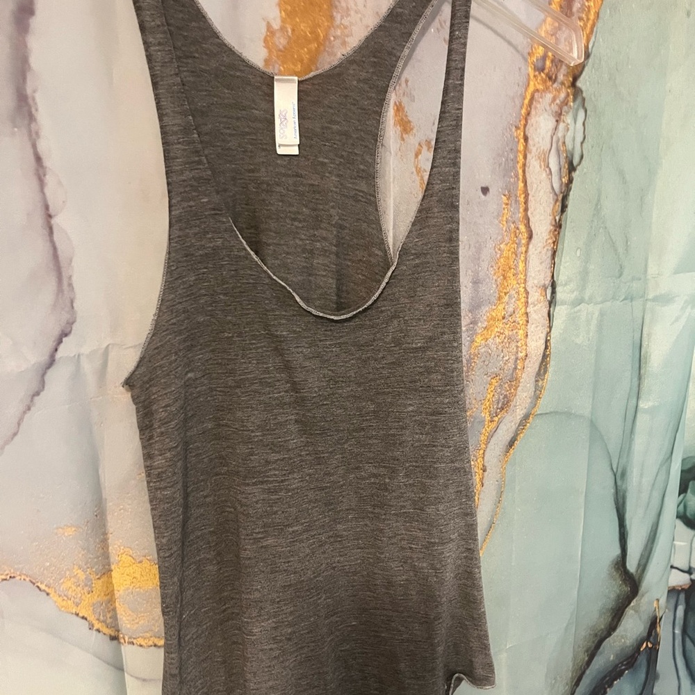 American Apparel Gray Backless Sleeveless Tank Top